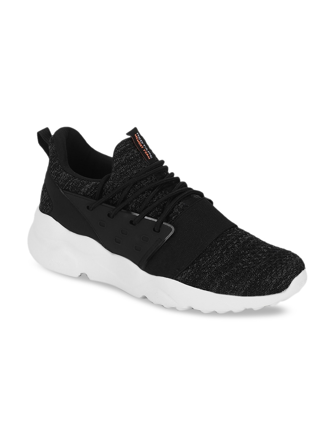 

Red Tape Women Black Textile Walking Shoes