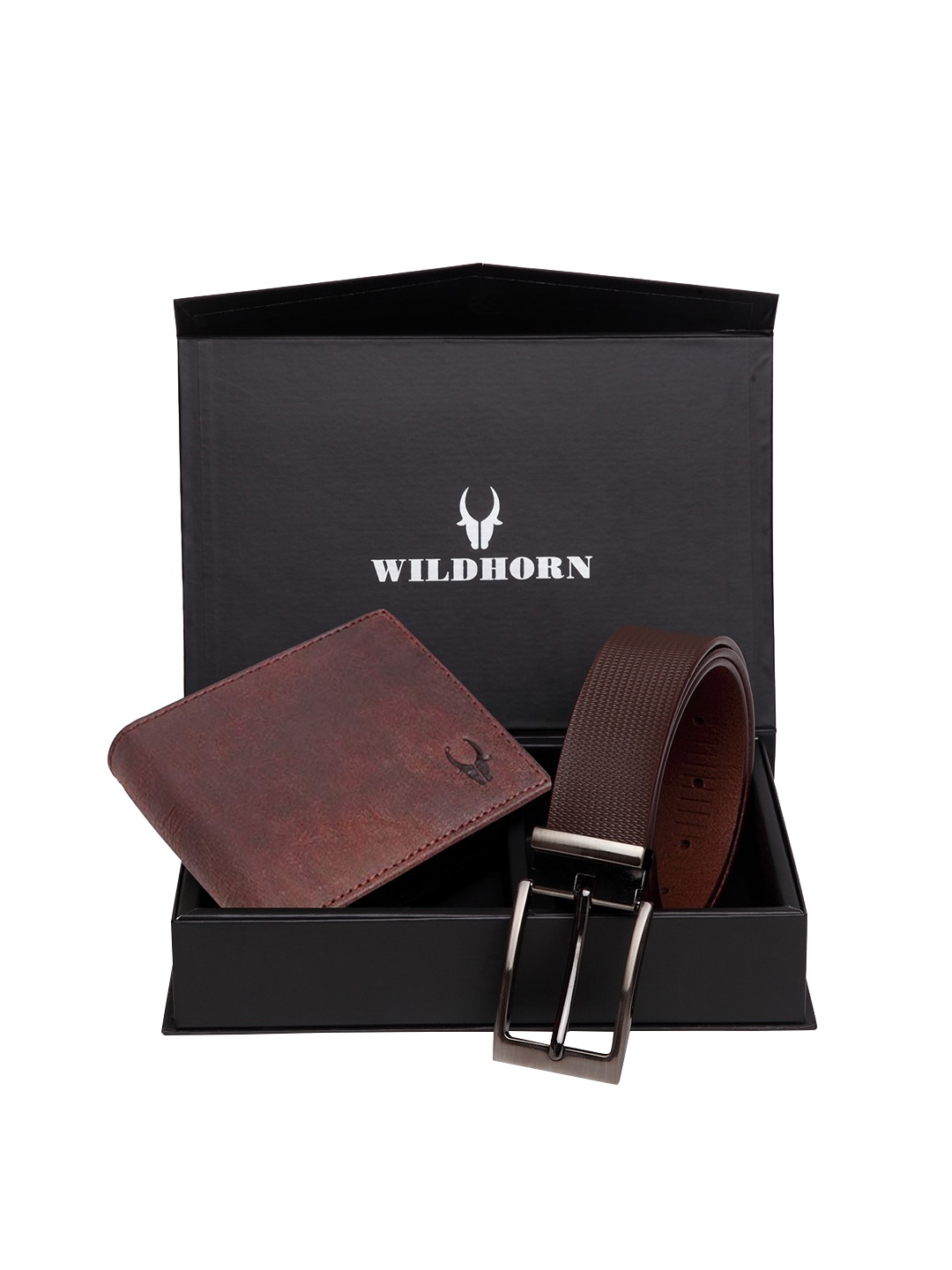 

WildHorn Men Brown RFID Protected Genuine Leather Accessory Gift Set