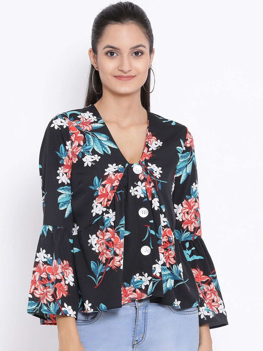 

Oxolloxo Women Black Printed Top