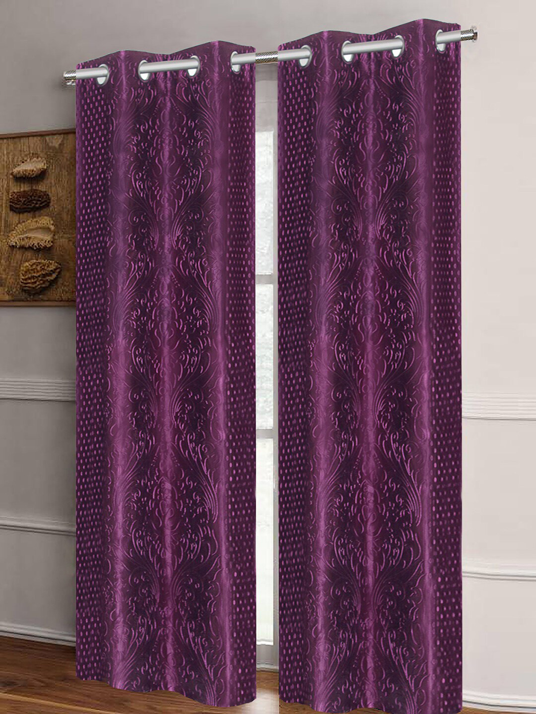 

Good Homes by Home Candy Purple Set of 2 Room Darkening Long Door Curtains