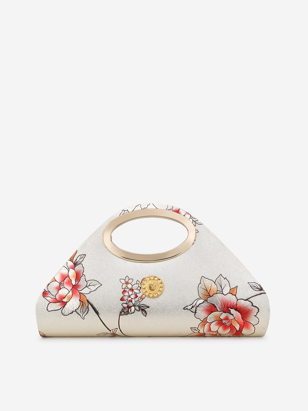 

Element Cart Muted Gold-Toned Printed Purse Clutch