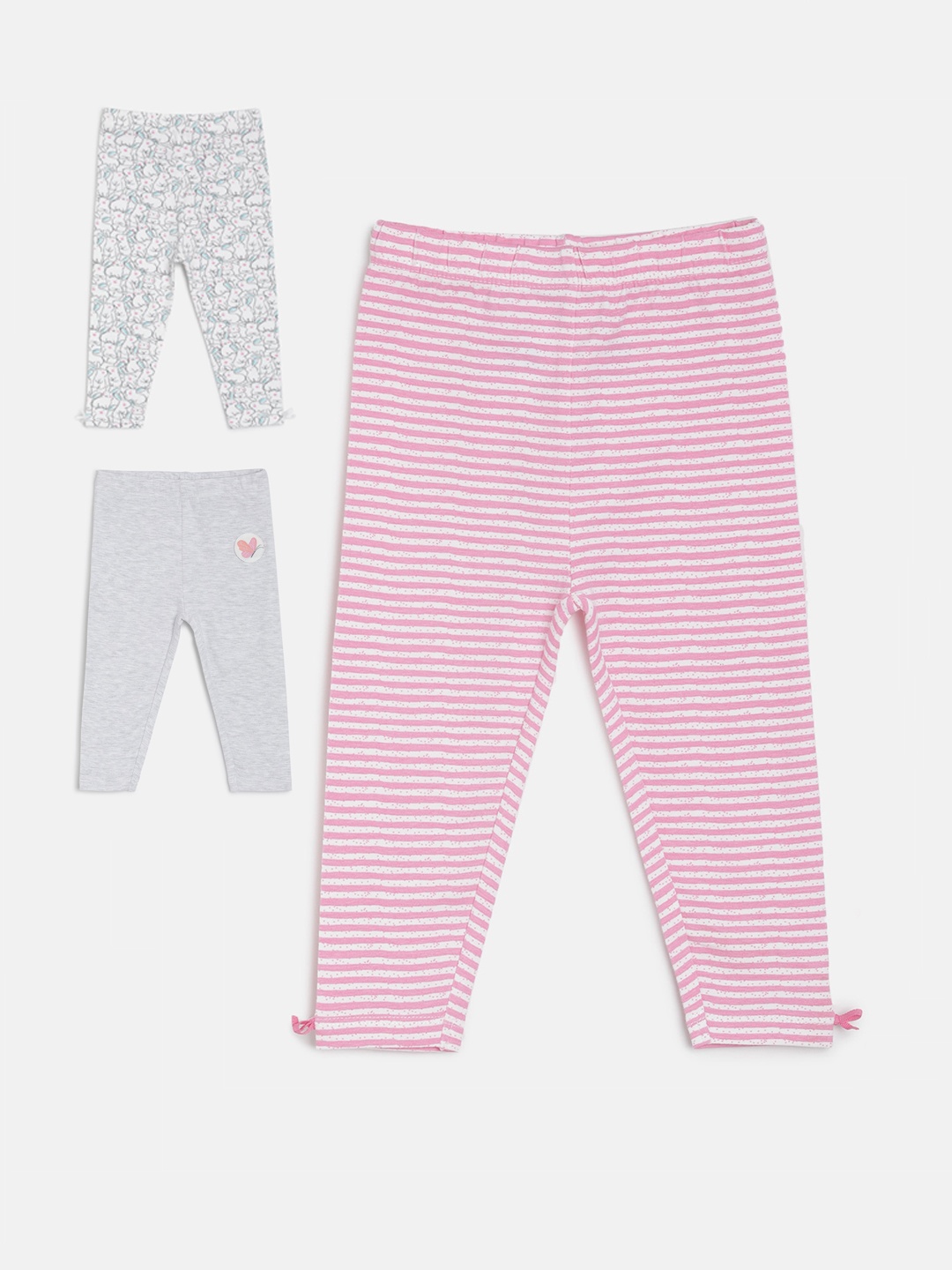 

MINI KLUB Infant Girls Pack Of 3 Track Pants, Multi