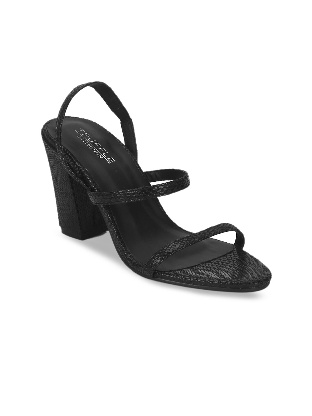 

Truffle Collection Women Black Solid Sandals
