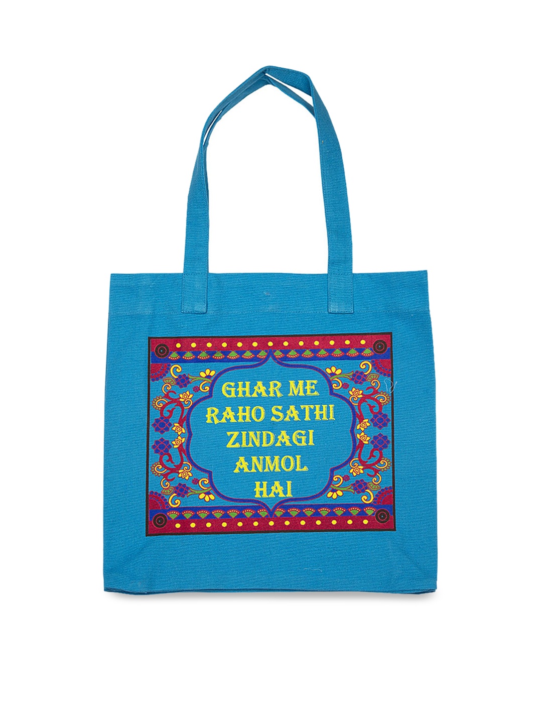 

Voylla Blue Printed Tote Bag