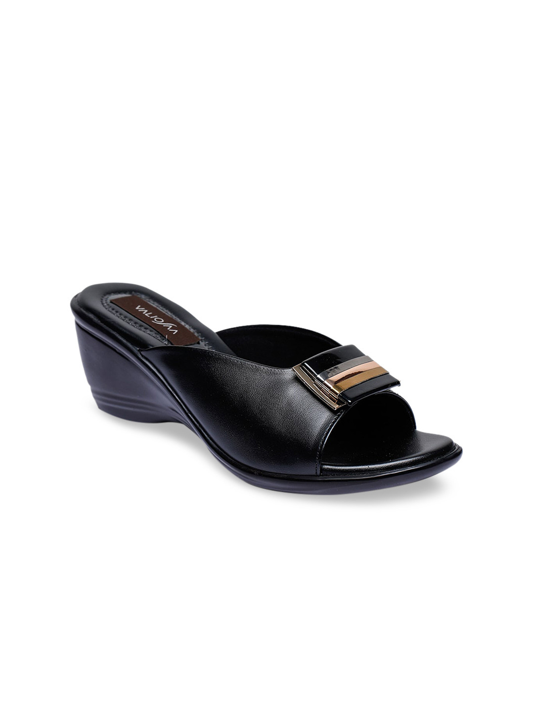 

VALIOSAA Women Black Solid Heels