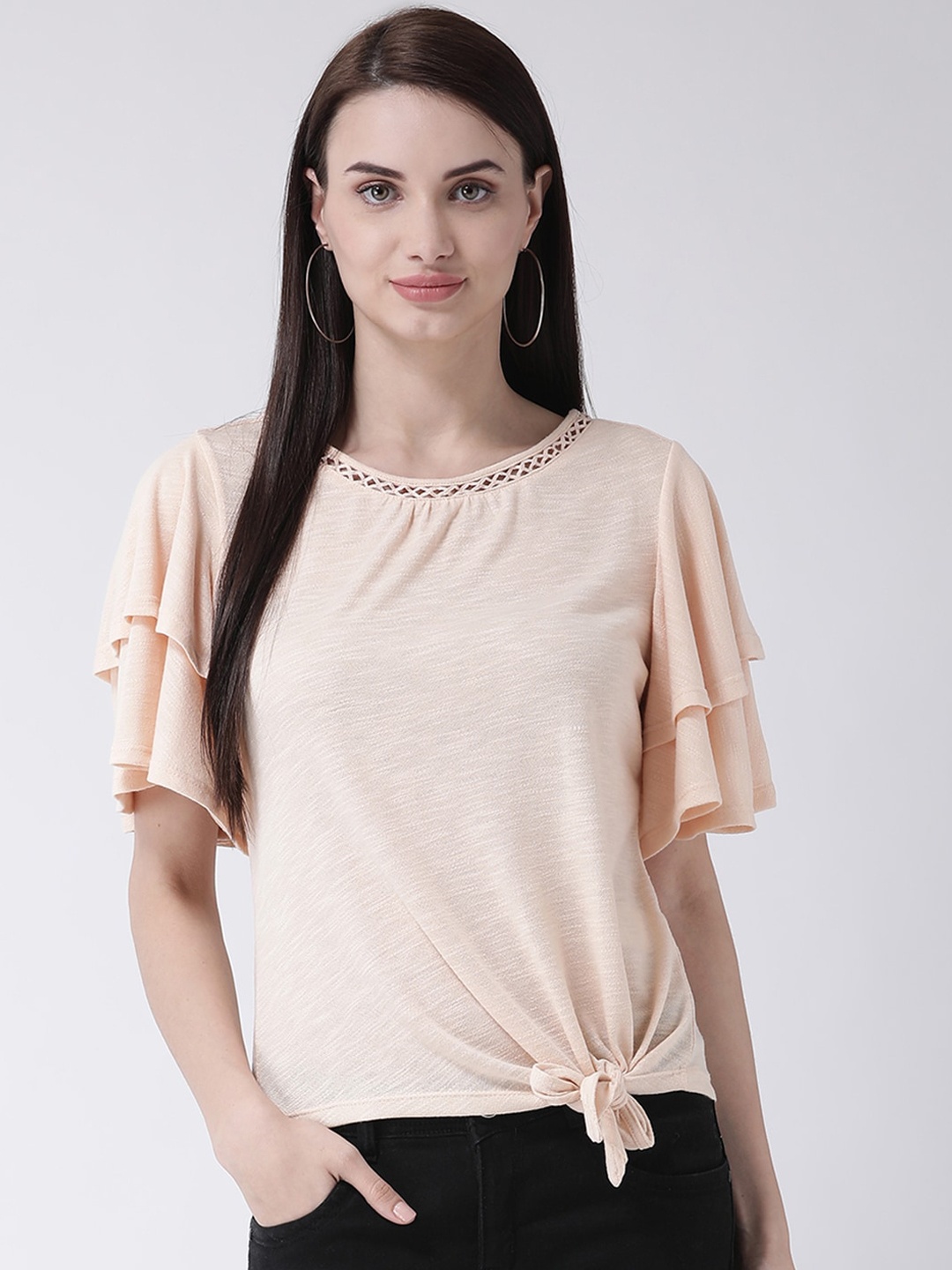 

Latin Quarters Women Beige Solid Top