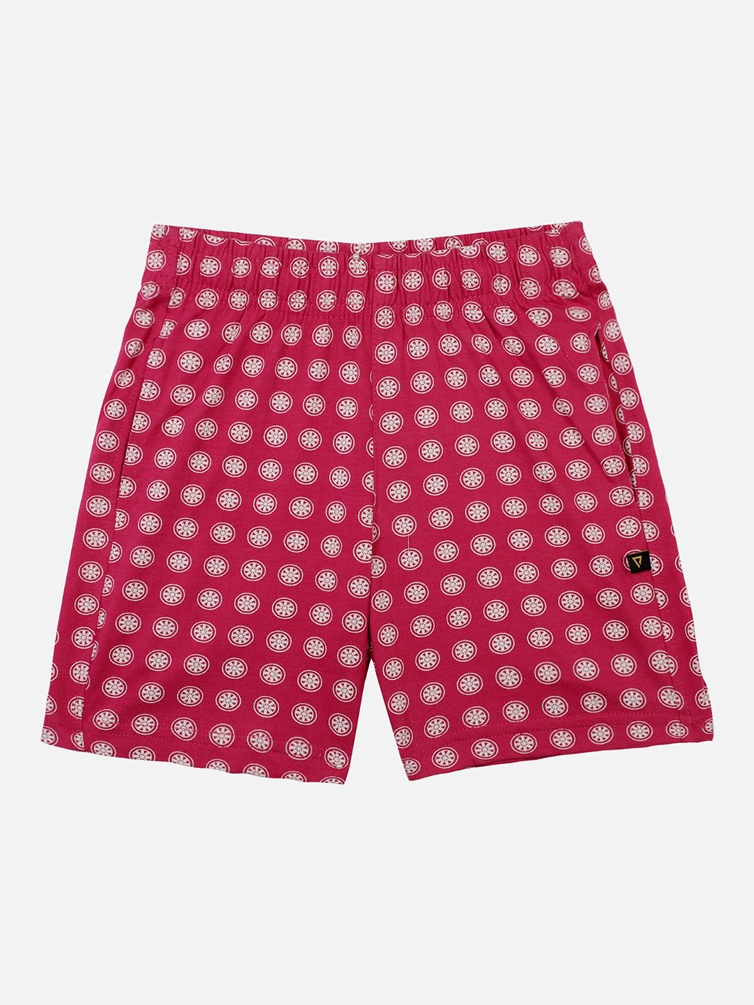 

PROTEENS Girls Red Printed Slim Fit Regular Shorts