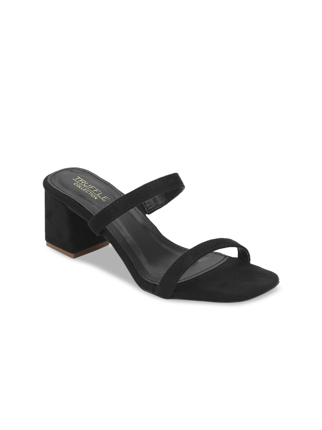 

Truffle Collection Women Black Solid Mules