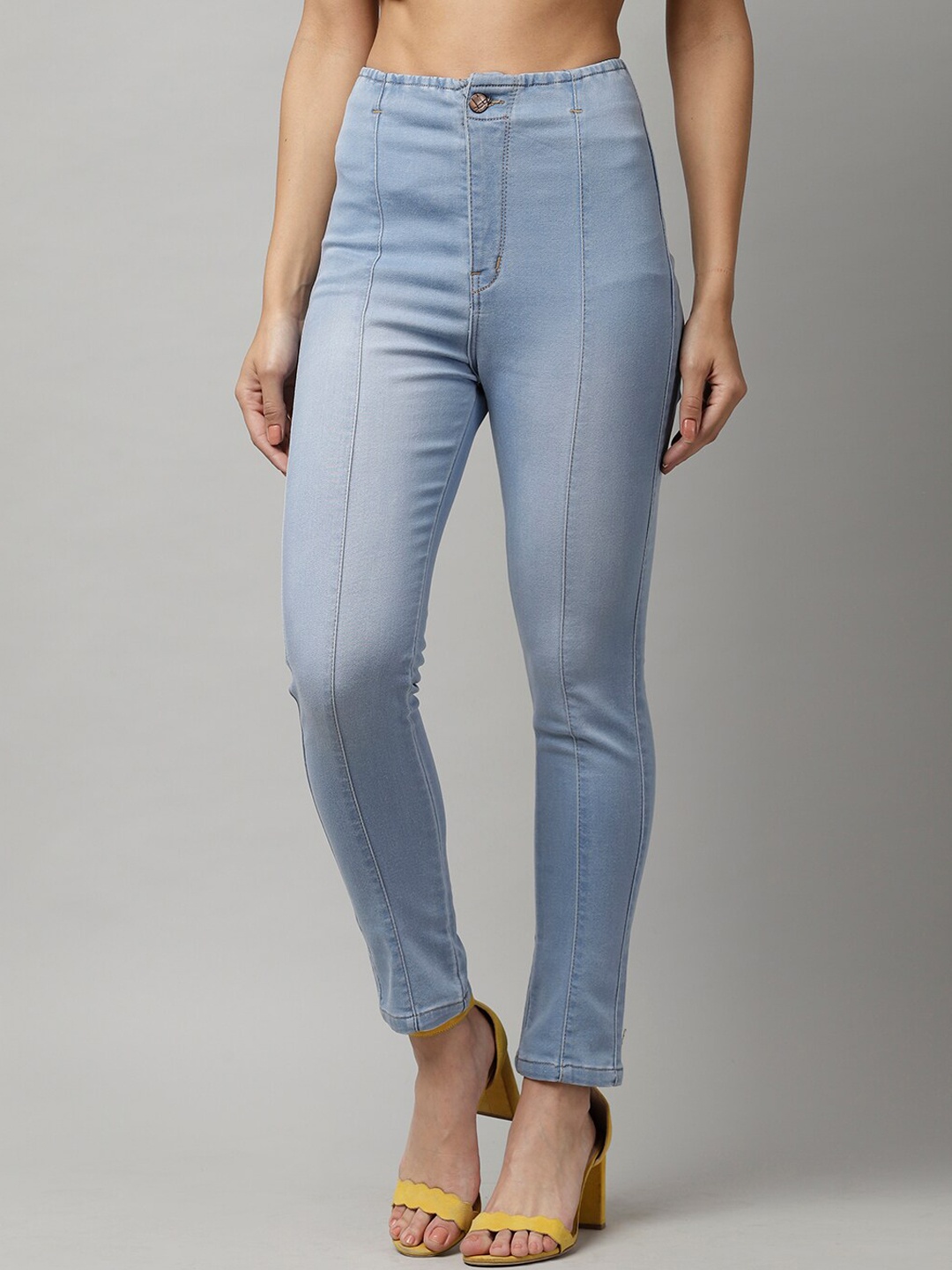 

KASSUALLY Women Blue Slim Fit High-Rise Clean Look Jeans