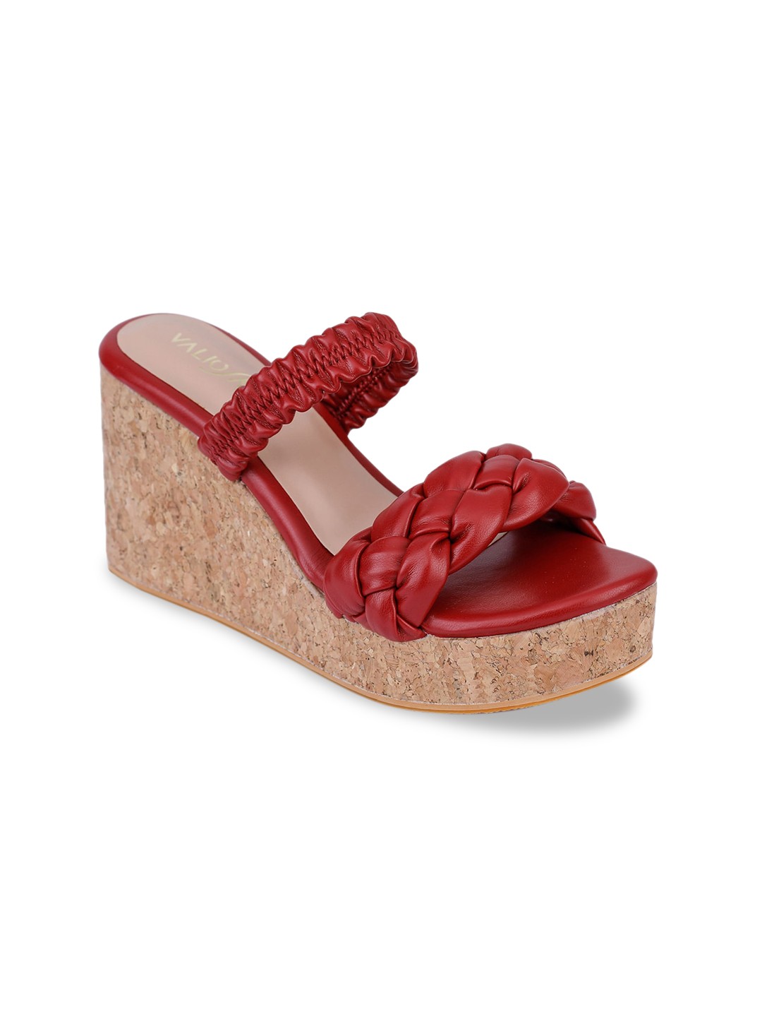 

VALIOSAA Women Red Textured Heels