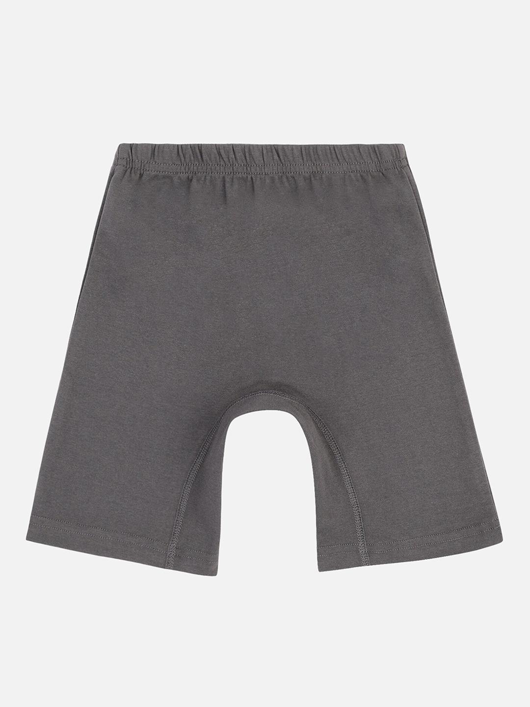 

PROTEENS Girls Grey Solid Slim Fit Cycling Shorts