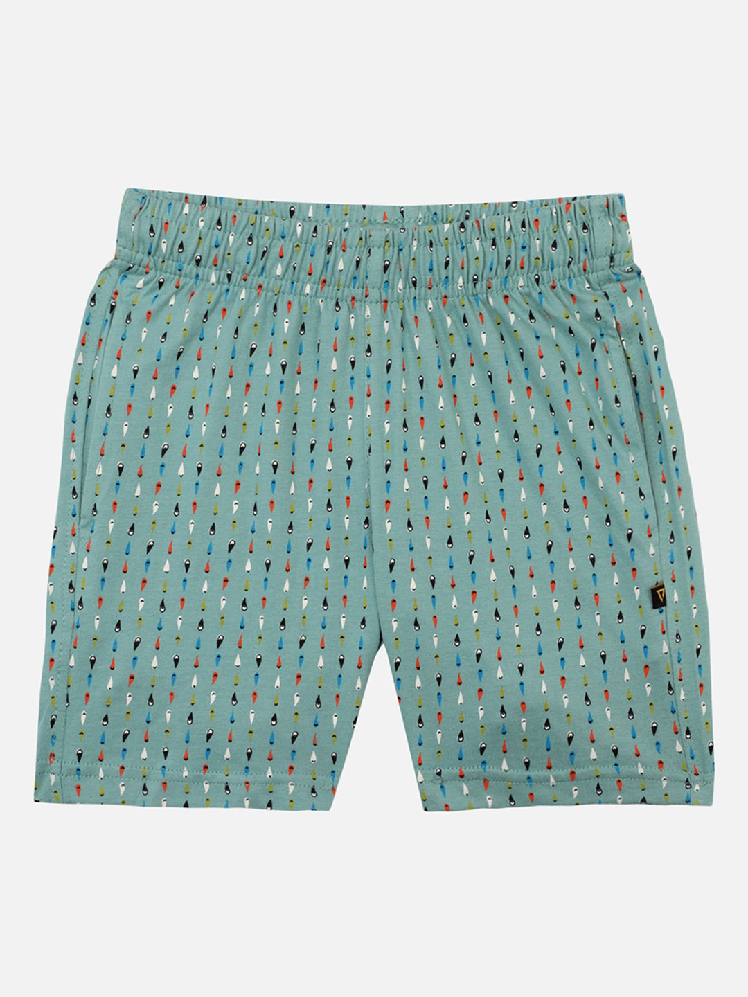 

PROTEENS Girls Green Printed Slim Fit Regular Shorts