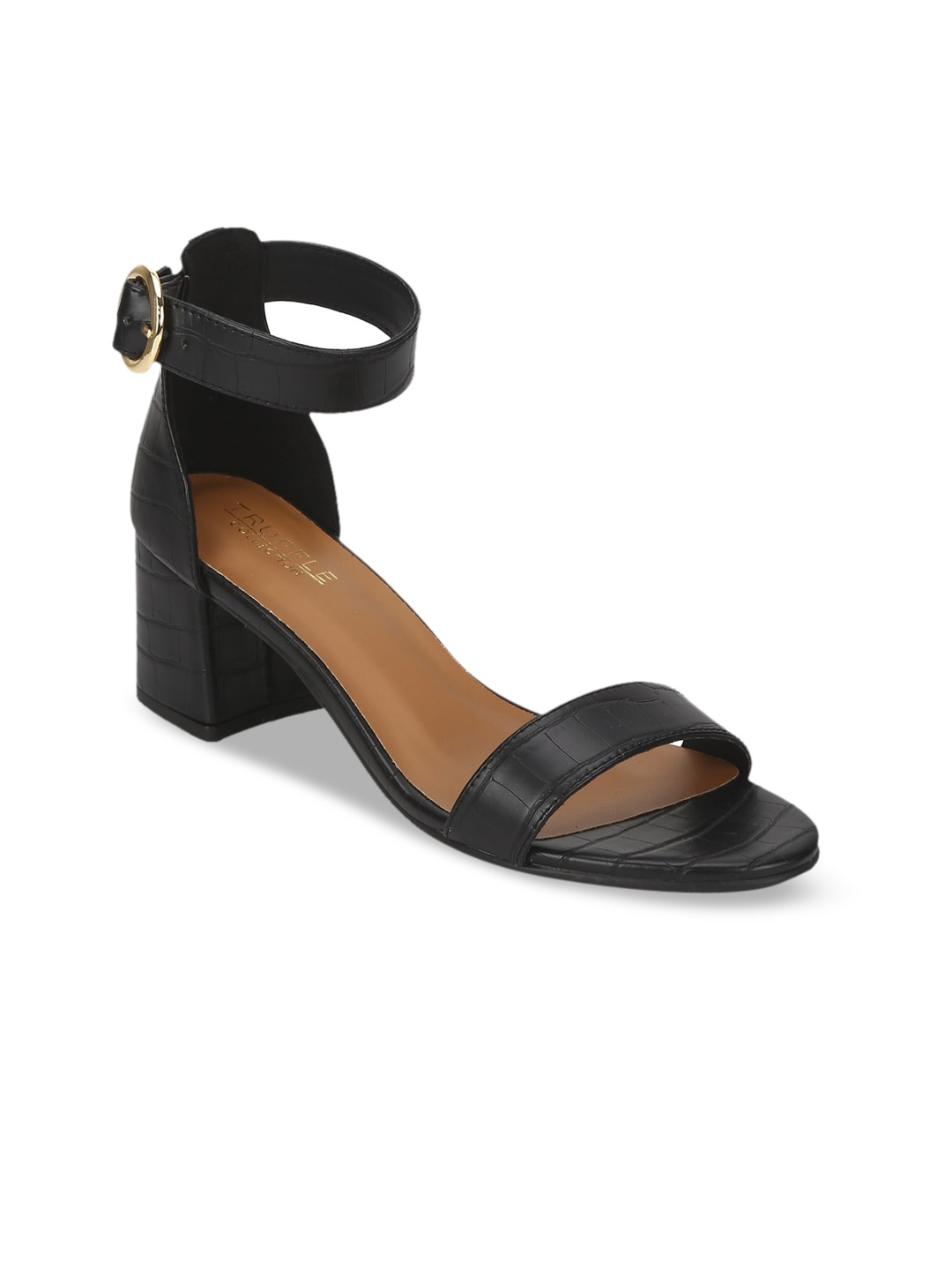 

Truffle Collection Women Black Solid Sandals
