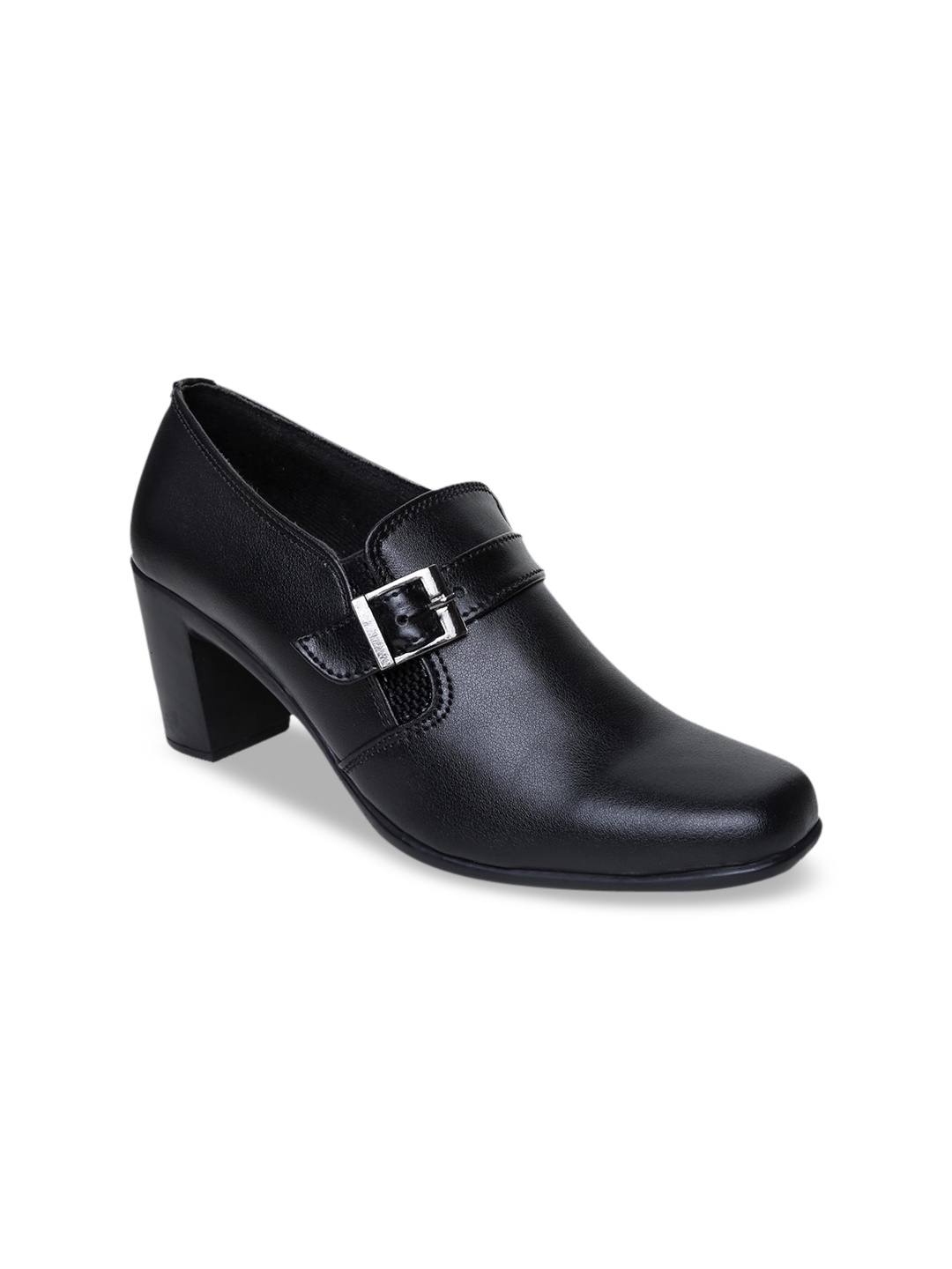 

VALIOSAA Women Black Solid Heeled Boots
