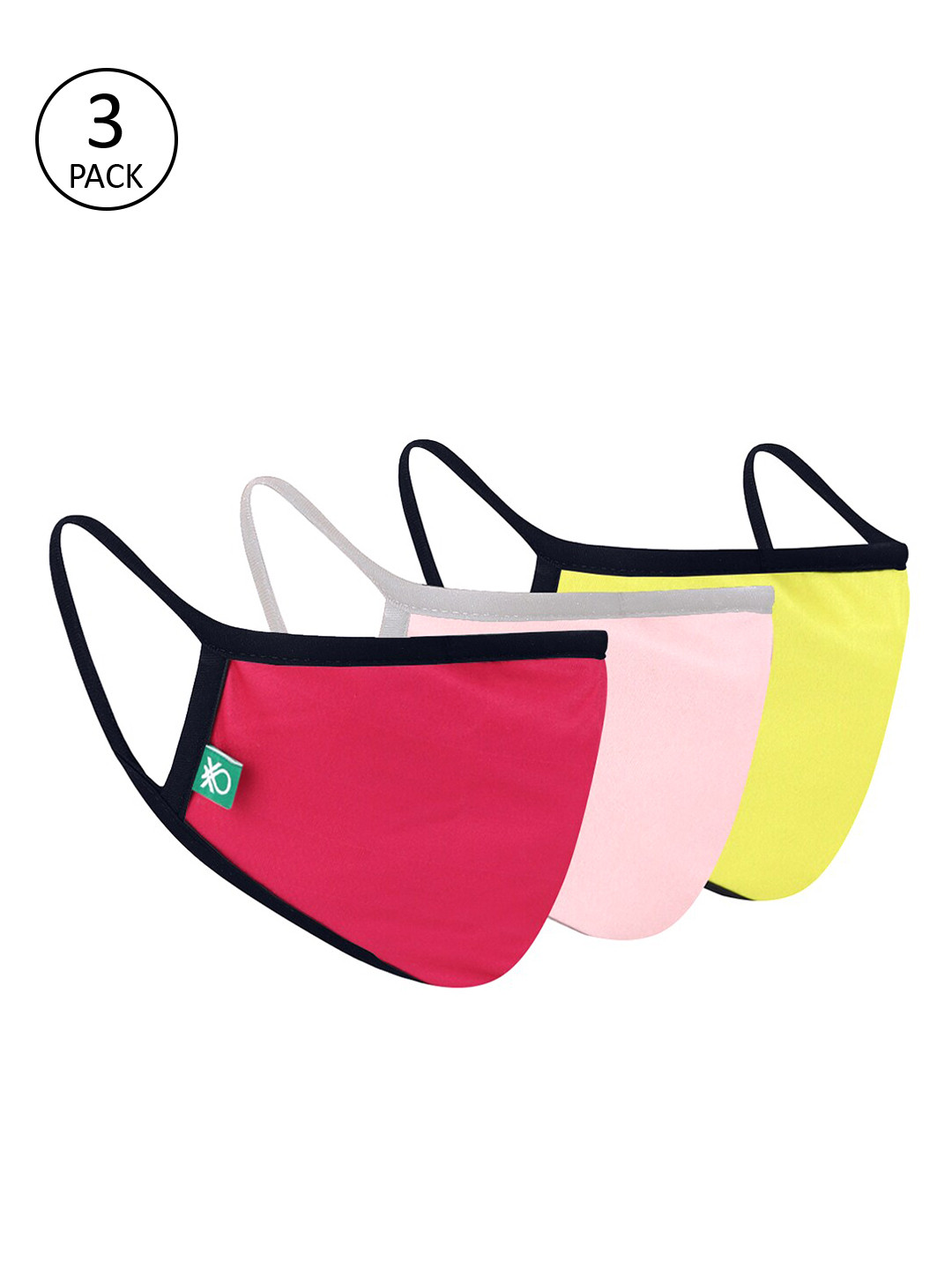 

United Colors of Benetton Kids Pack Of 3 3-Ply Reusable Outdoor Masks, Assorted