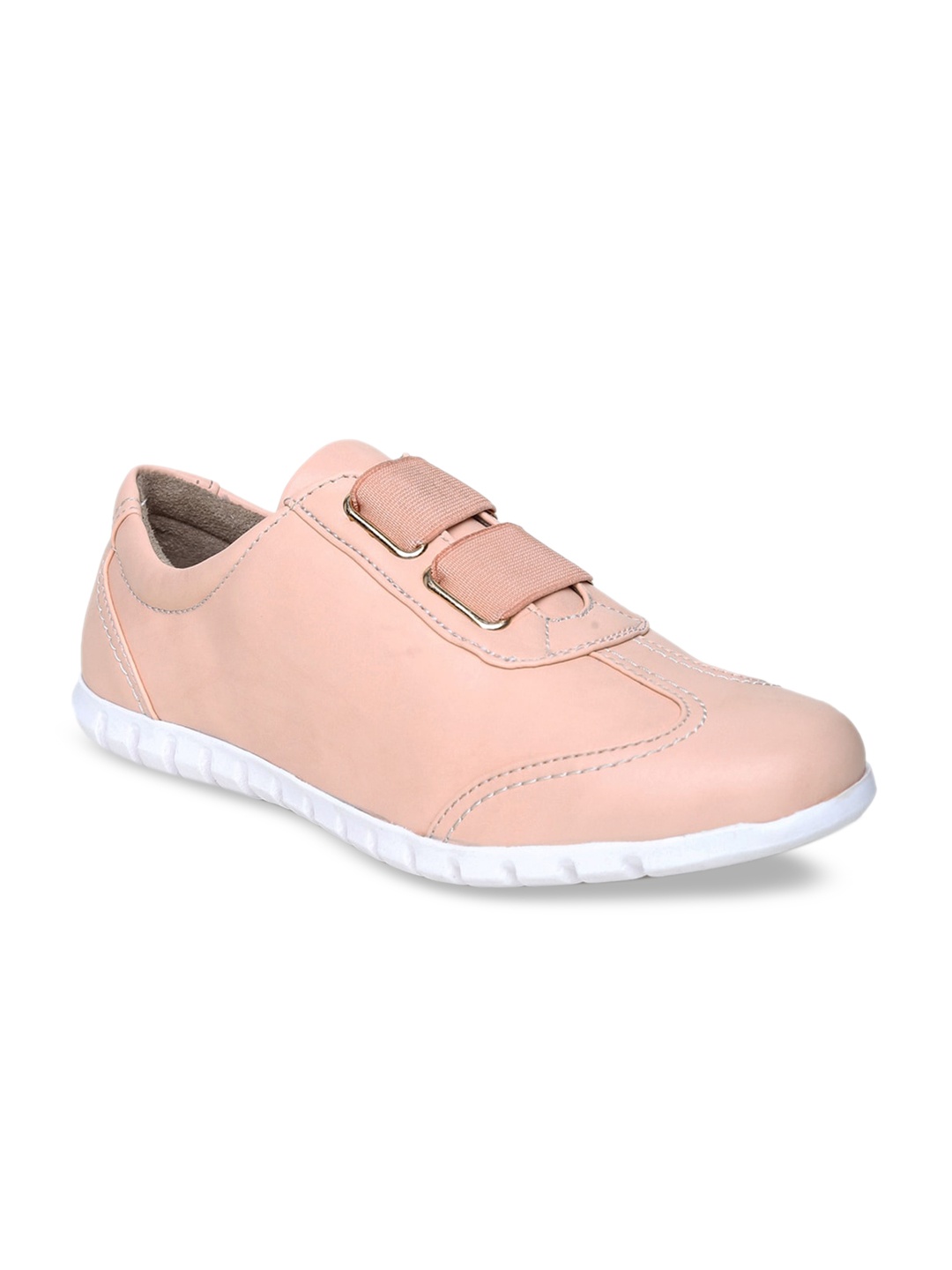 

VALIOSAA Women Pink Solid Slip-On Sneakers