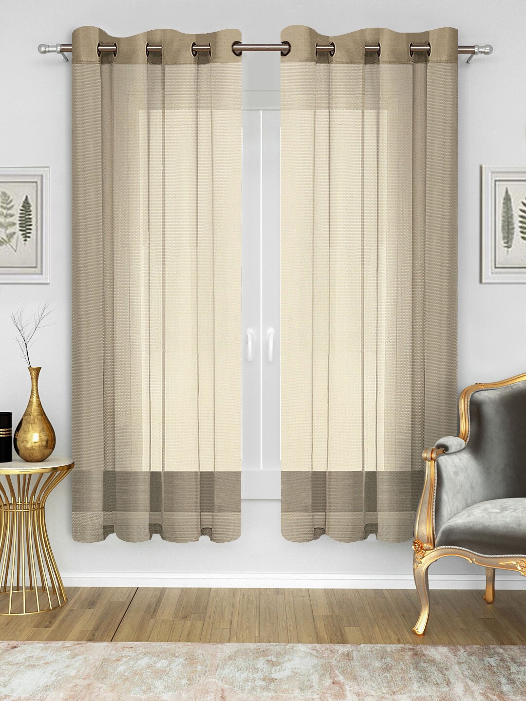 

Good Homes by Home Candy Cream-Coloured Set of 2 Window Curtains