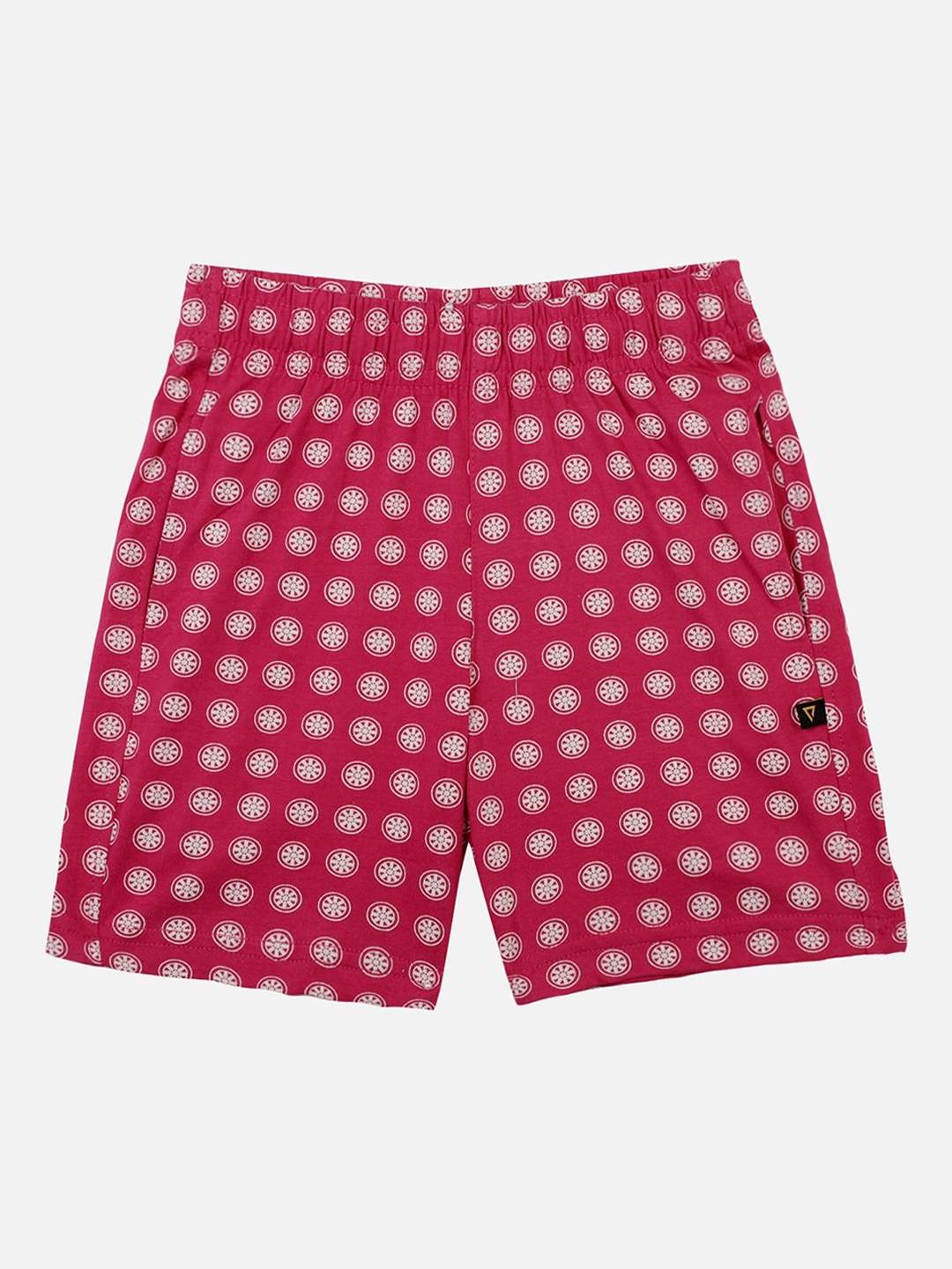 

PROTEENS Girls Red Printed Slim Fit Regular Shorts
