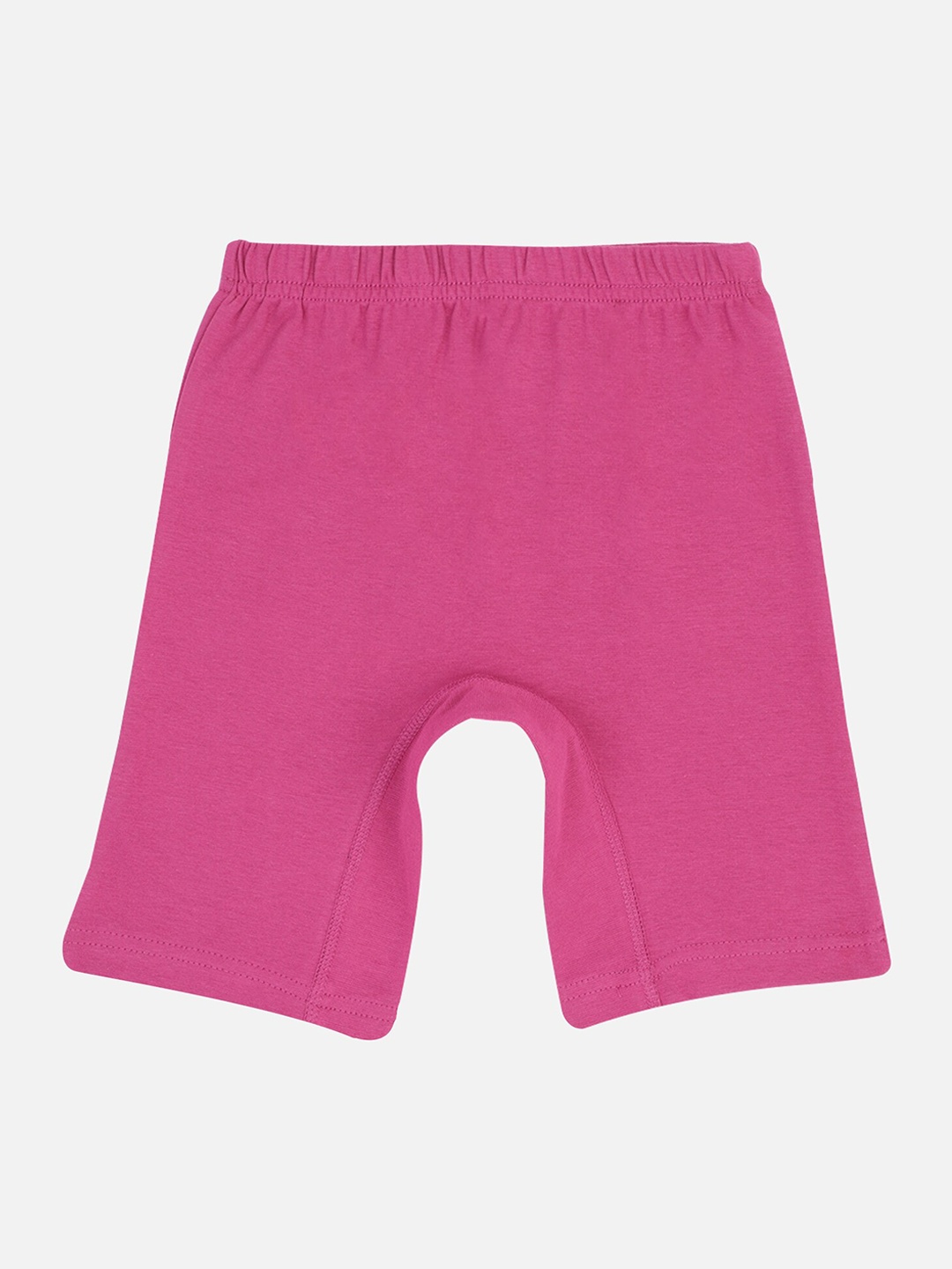 

PROTEENS Girls Fuchsia Solid Slim Fit Biker Shorts