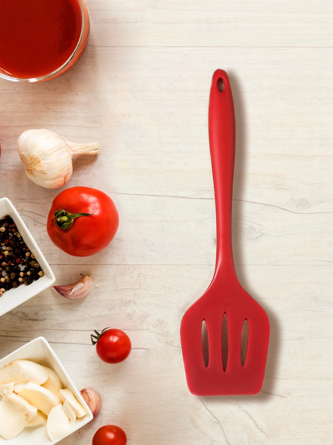

MEYER Red Silicone Slotted Turner