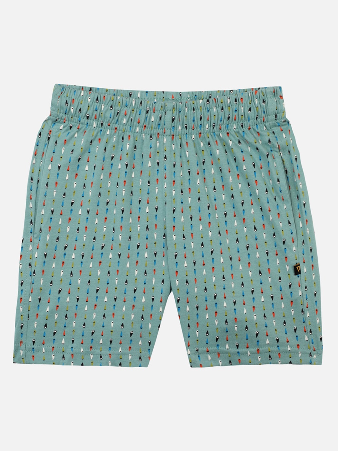 

PROTEENS Girls Green Printed Slim Fit Regular Shorts