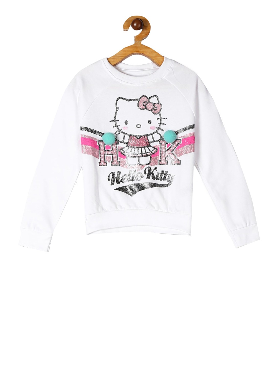 

Colt Girls White & Pink Printed Sweatshirt