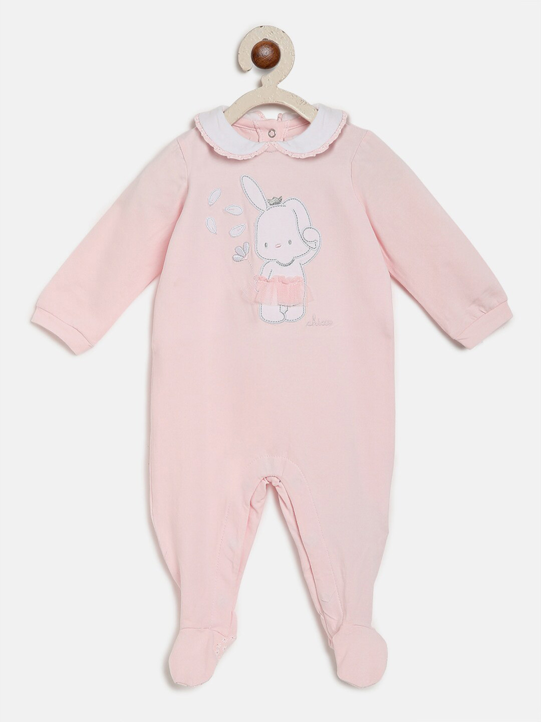 

Chicco Girls Pink Solid Sleepsuit