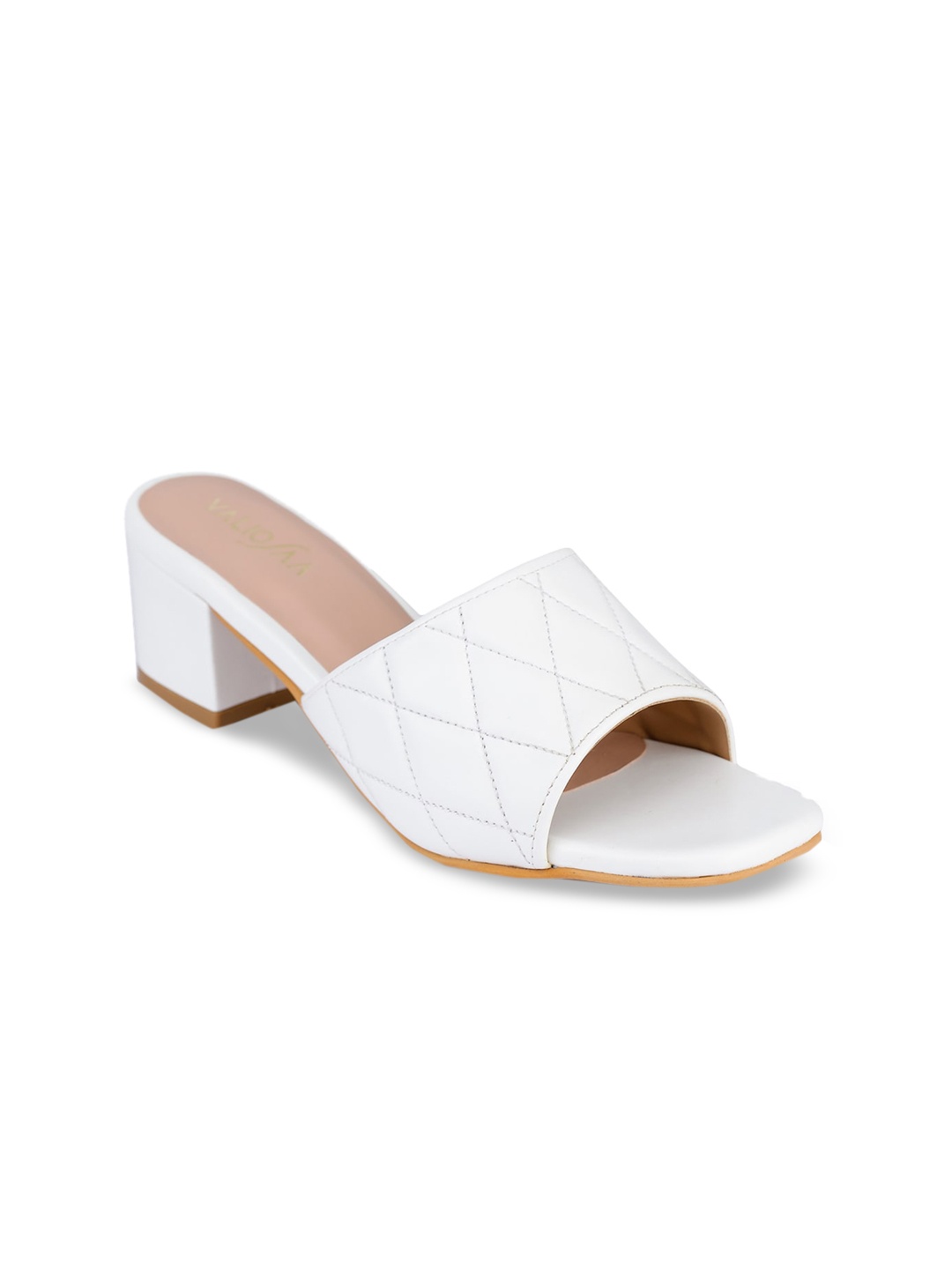 

VALIOSAA Women White Textured Heels