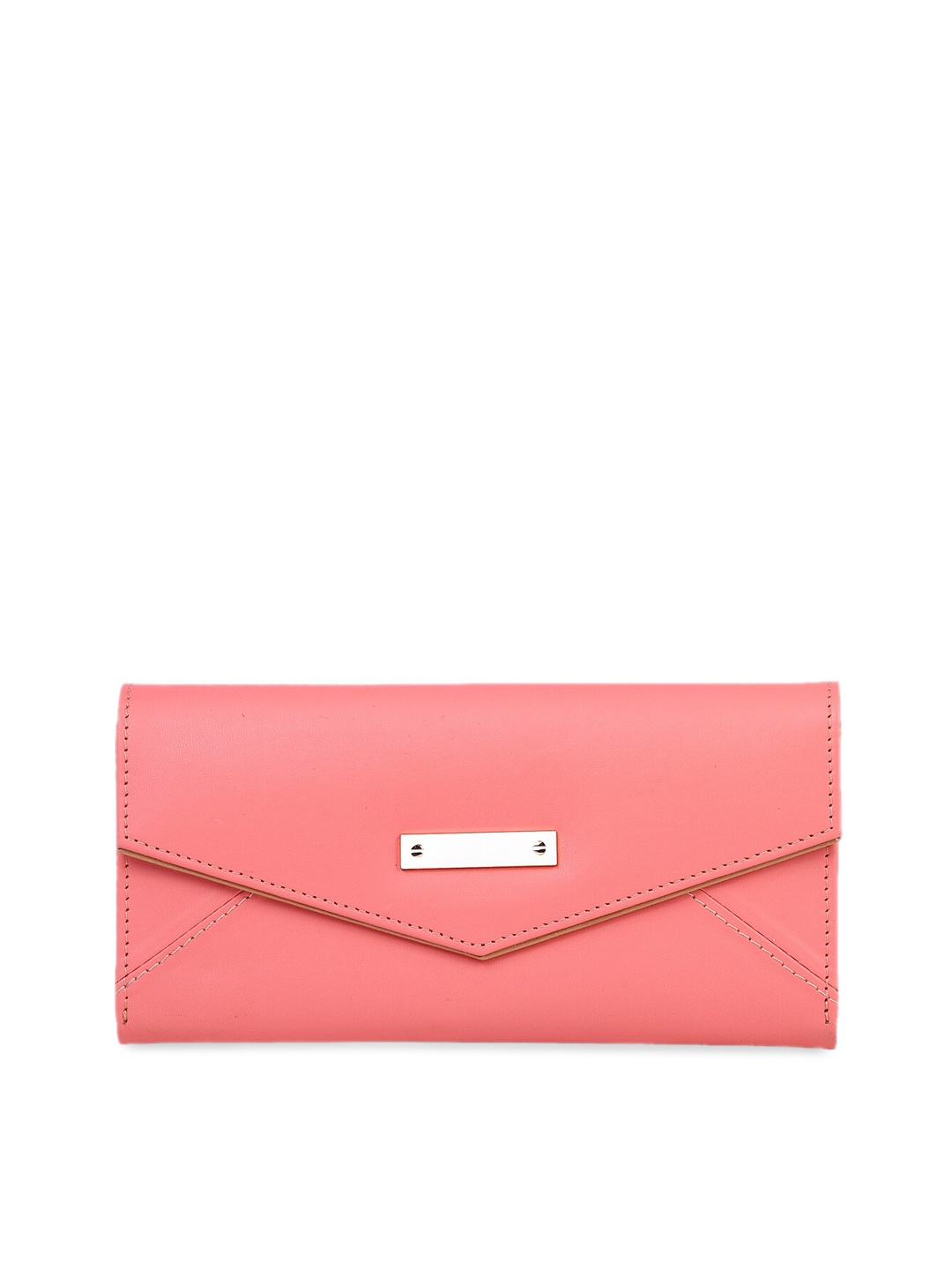 

WOMEN MARKS Peach-Coloured Solid Clutch