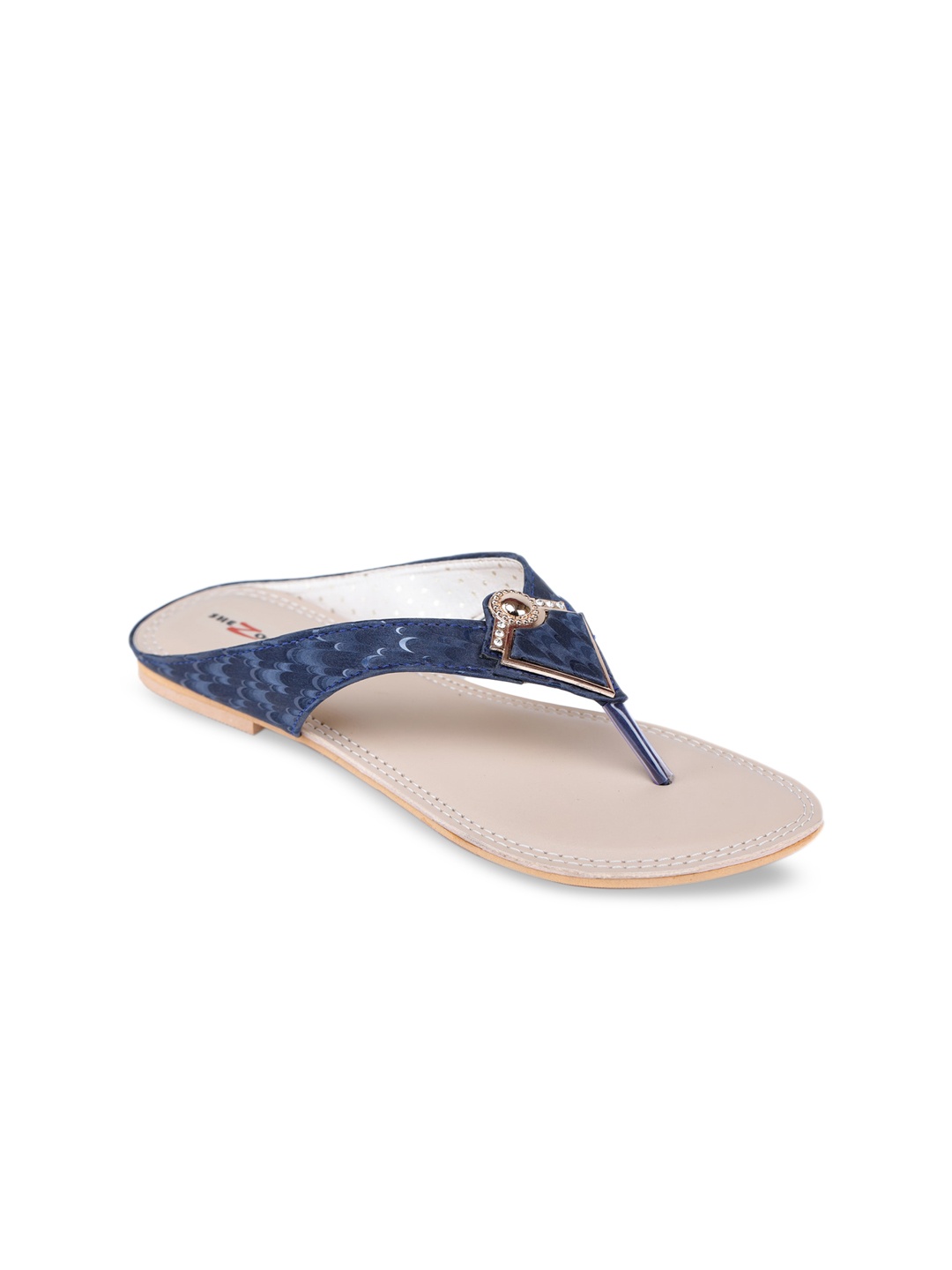 

Shezone Women Blue Printed Open Toe Flats