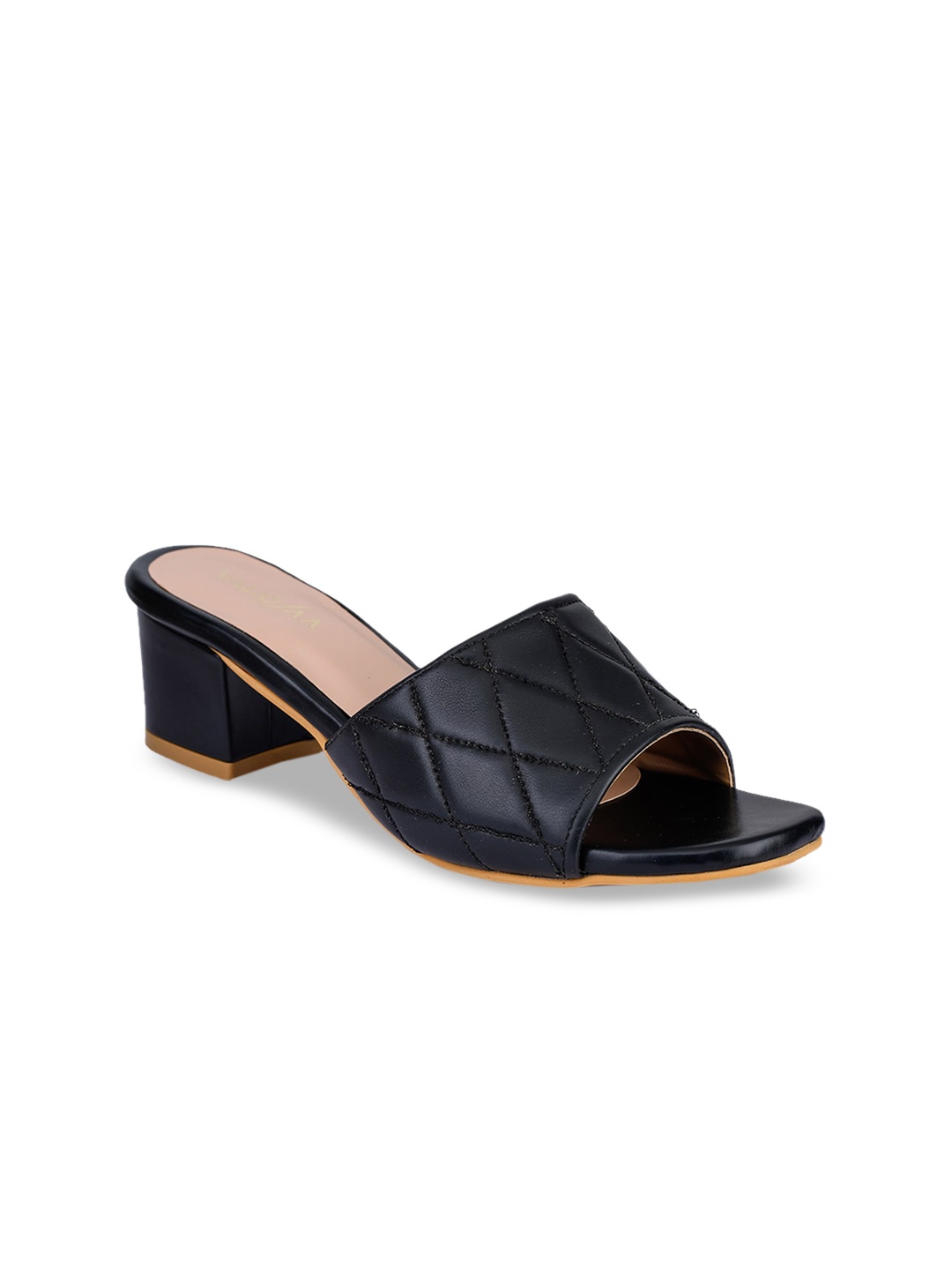 

VALIOSAA Women Black Textured Heels