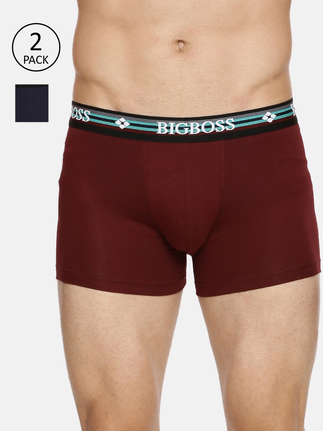 

Dollar Bigboss Men Pack of 2 Shuffle Intellisoft Trunks MDTR-18-FLEXITNK-PO2, Maroon