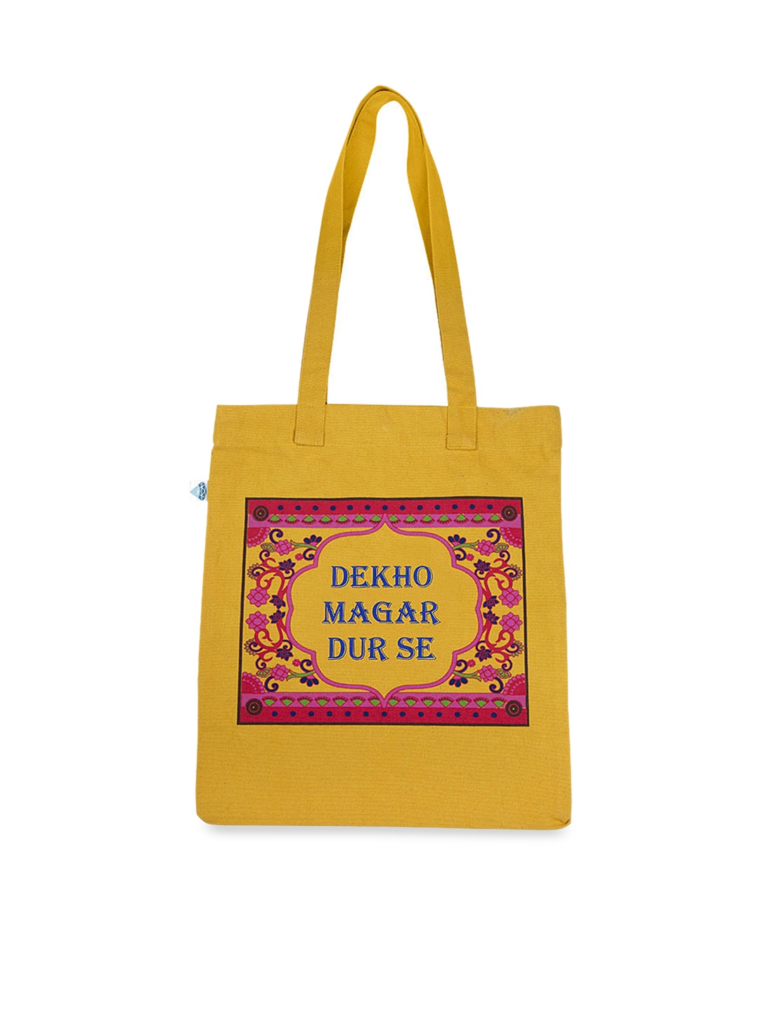 

Voylla Mustard Printed Tote Bag