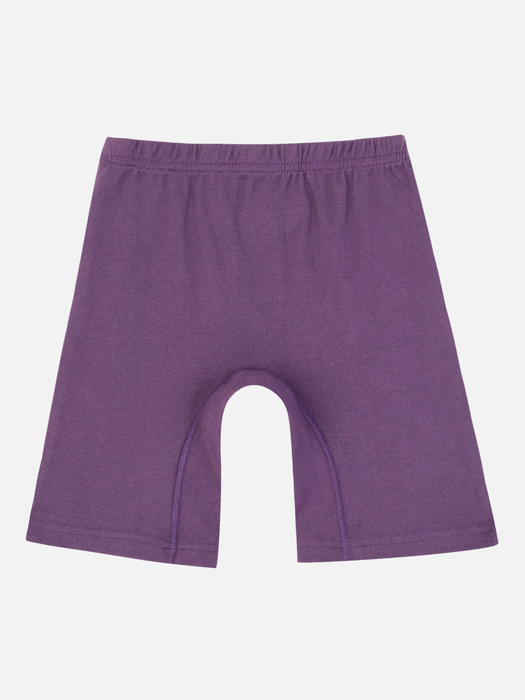 

PROTEENS Girls Purple Solid Slim Fit Biker Shorts