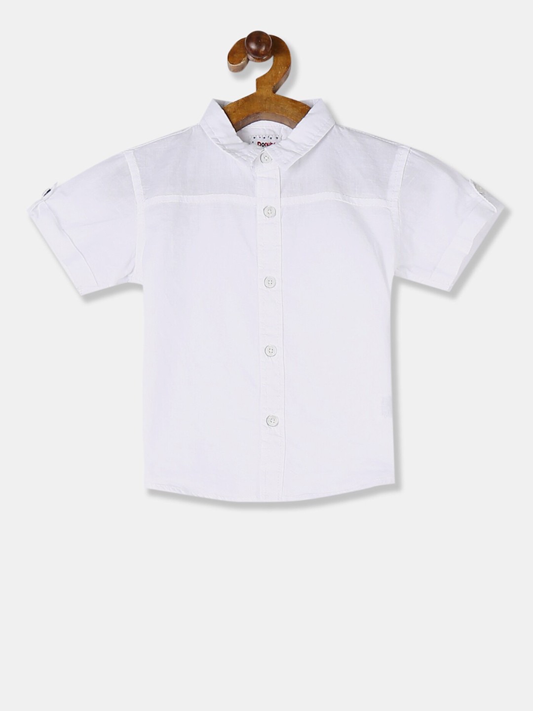 

Donuts Boys White Regular Fit Solid Casual Shirt