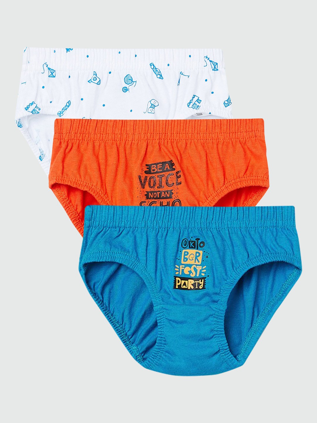 

max Boys Pack Of 3 Basic Briefs NOS20MDIN03, Orange