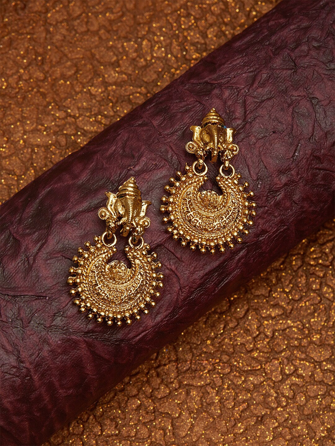 

Fida Gold-Plated Classic Temple Drop Earrings