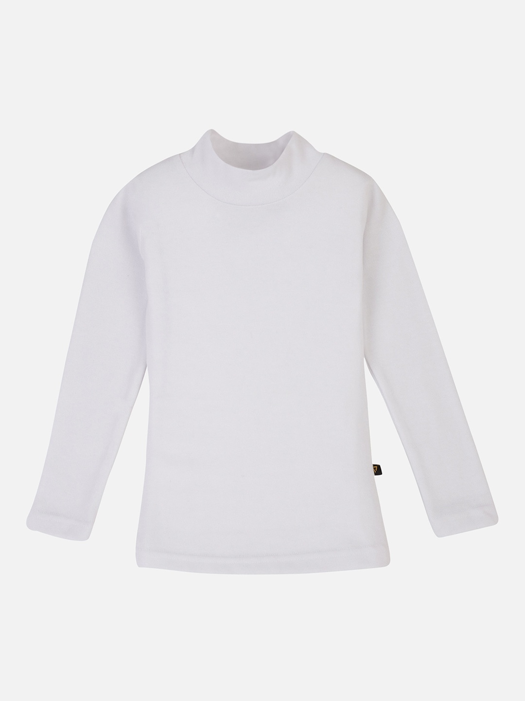 

PROTEENS Girls White Solid High Neck T-shirt