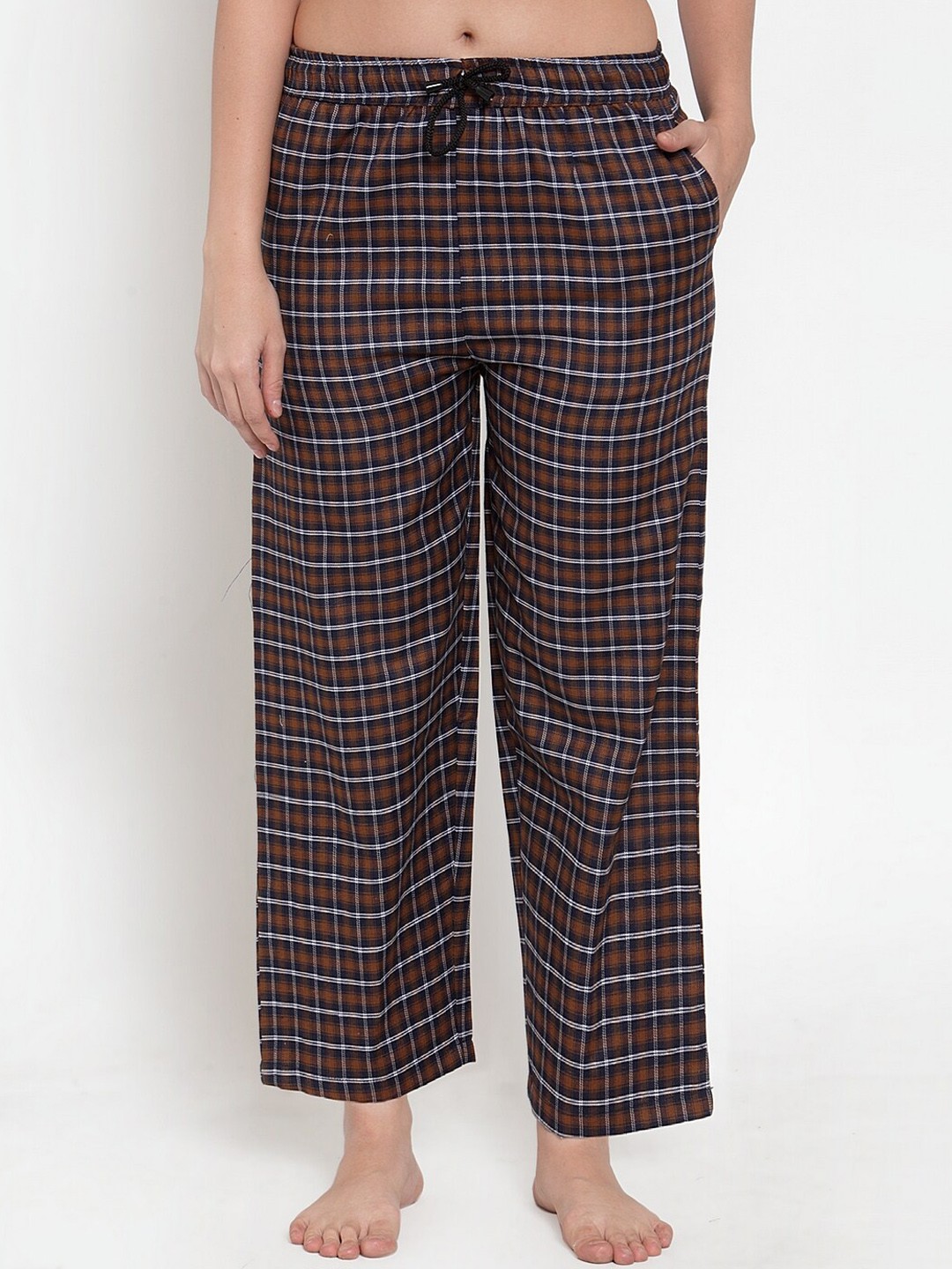 

Secret Wish Women Brown Checked Lounge Pant