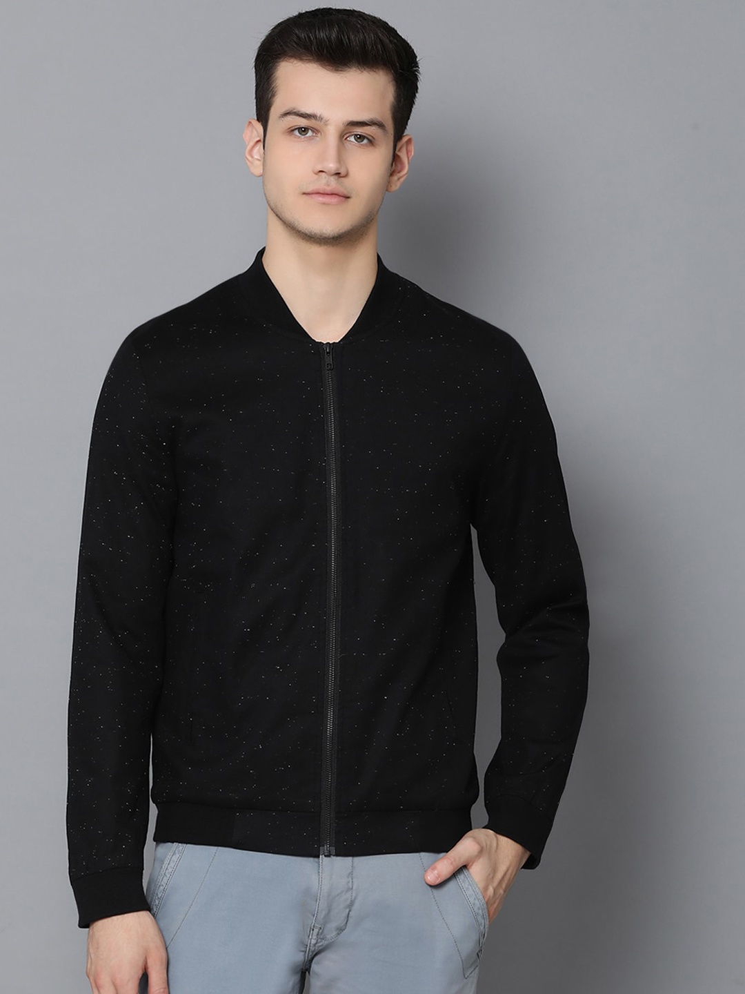 LINDBERGH Men Black Solid Cardigan Sweater