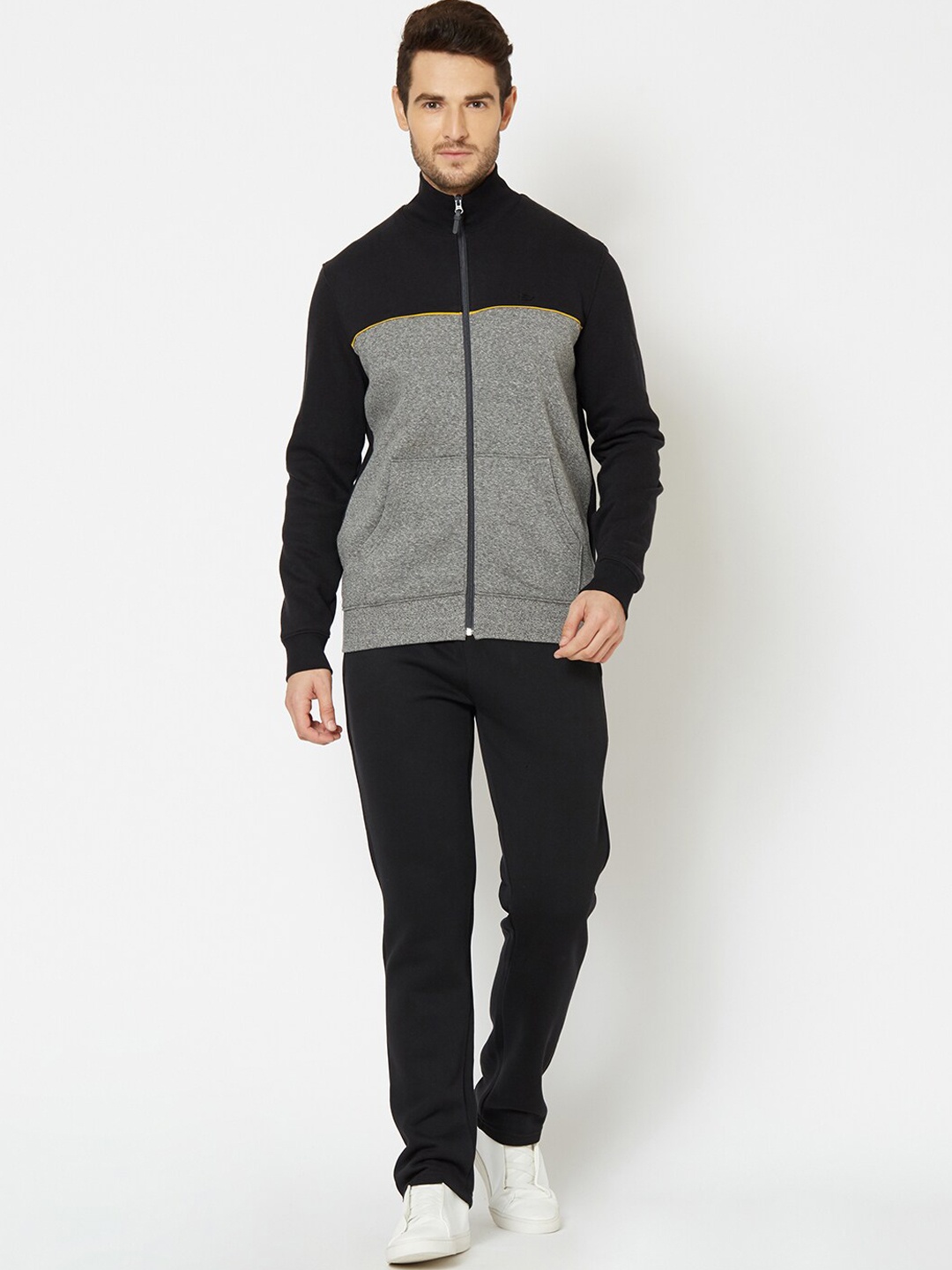 

Sweet Dreams Men Black & Grey Sleepwear Tracksuit