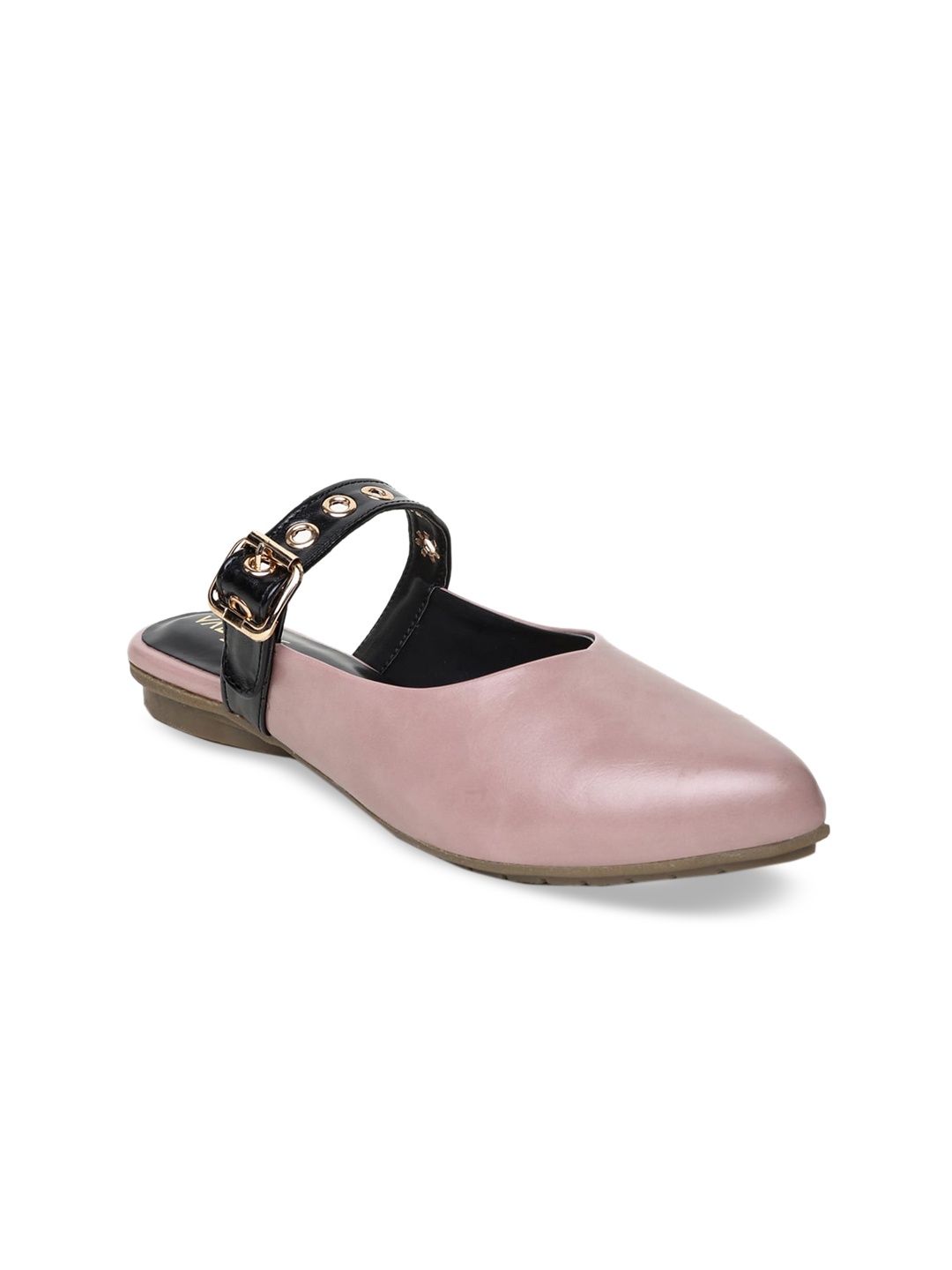 

VALIOSAA Women Pink Solid Mules