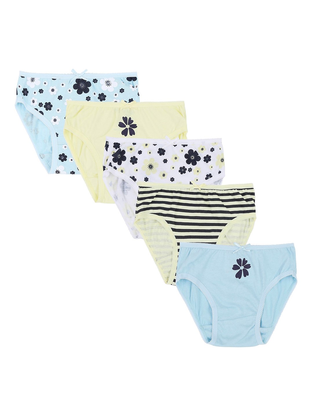

Nuluv Girls Pack of 5 Assorted Basic Briefs