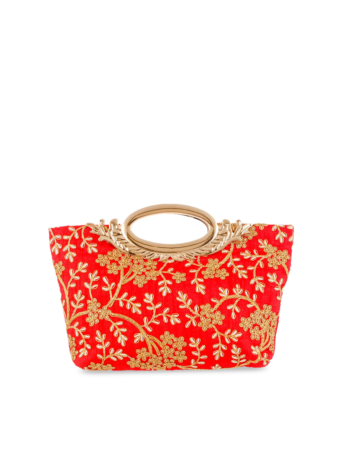 

Kuber Industries Red Printed Handheld Bag