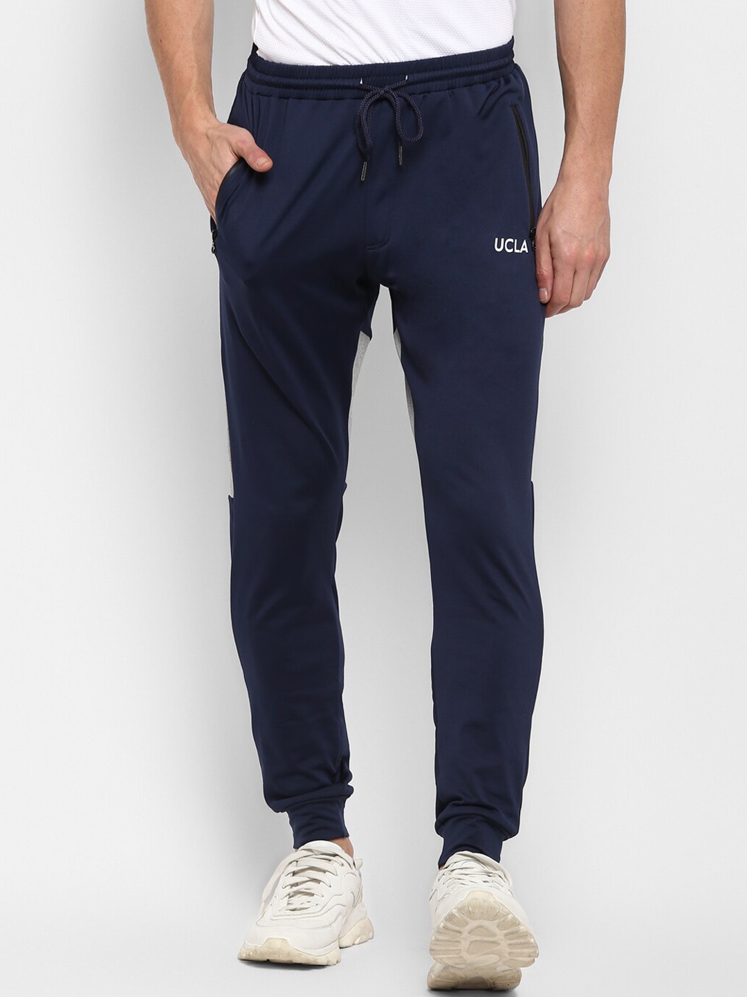

UCLA Men Navy Blue Solid Straight-Fit Joggers