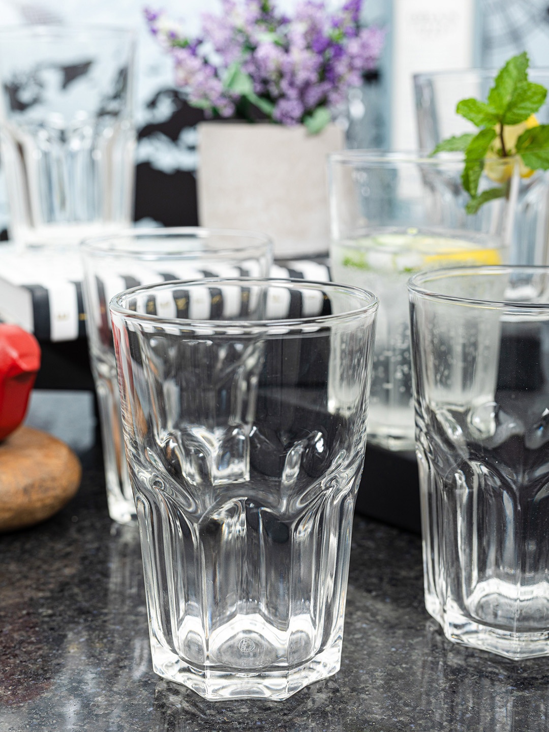 

GOODHOMES Transparent 6-Piece Glass Tumbler Set