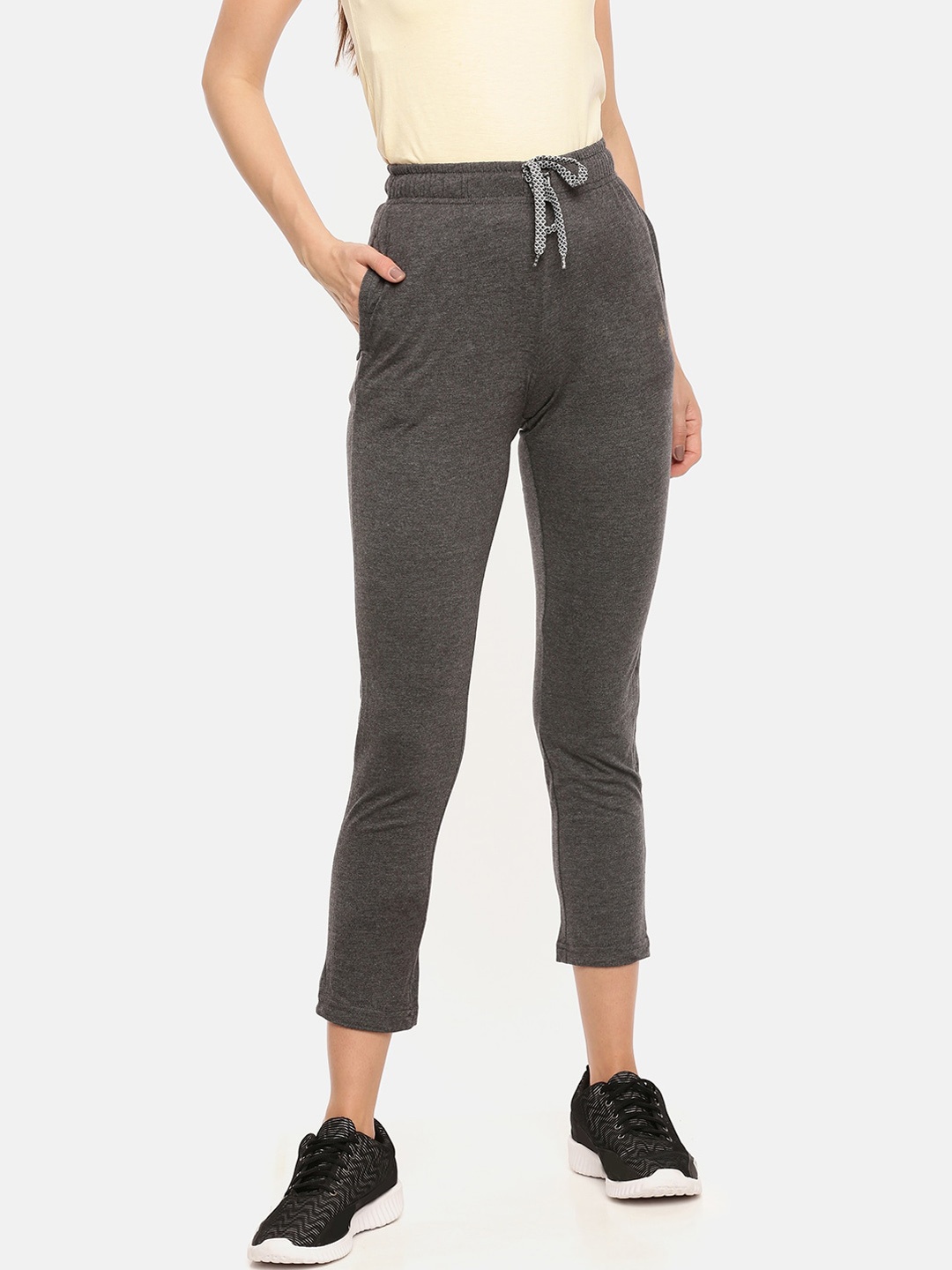 

Dollar Missy Women Charcoal Grey Solid Track Pants