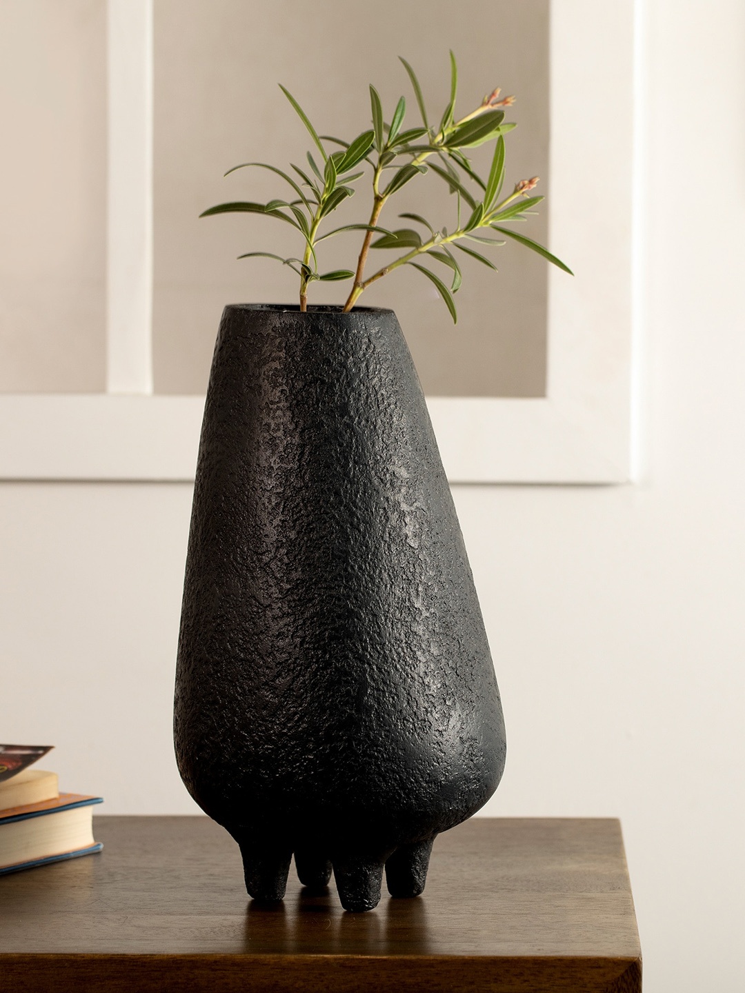 

ellementry Black Textured Midnight Terracotta Vase