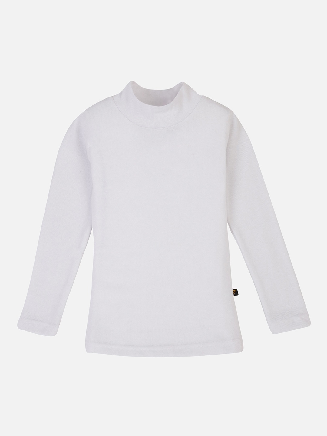 

PROTEENS Girls White Solid High Neck T-shirt