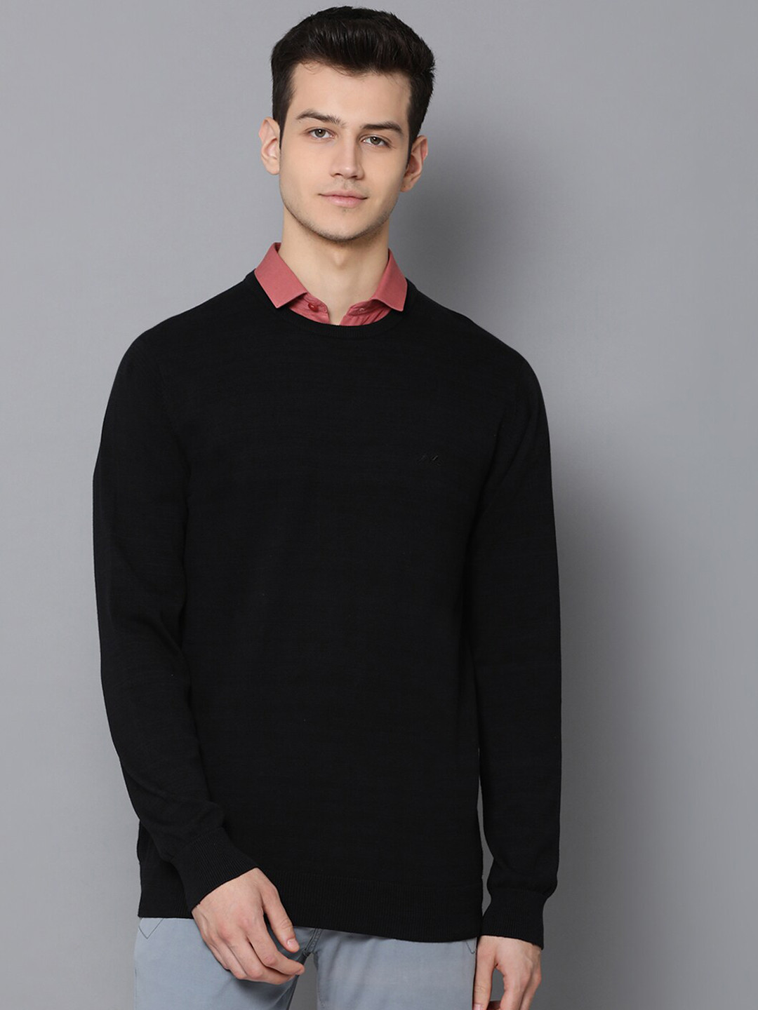 

LINDBERGH Men Black Solid Sweatshirt